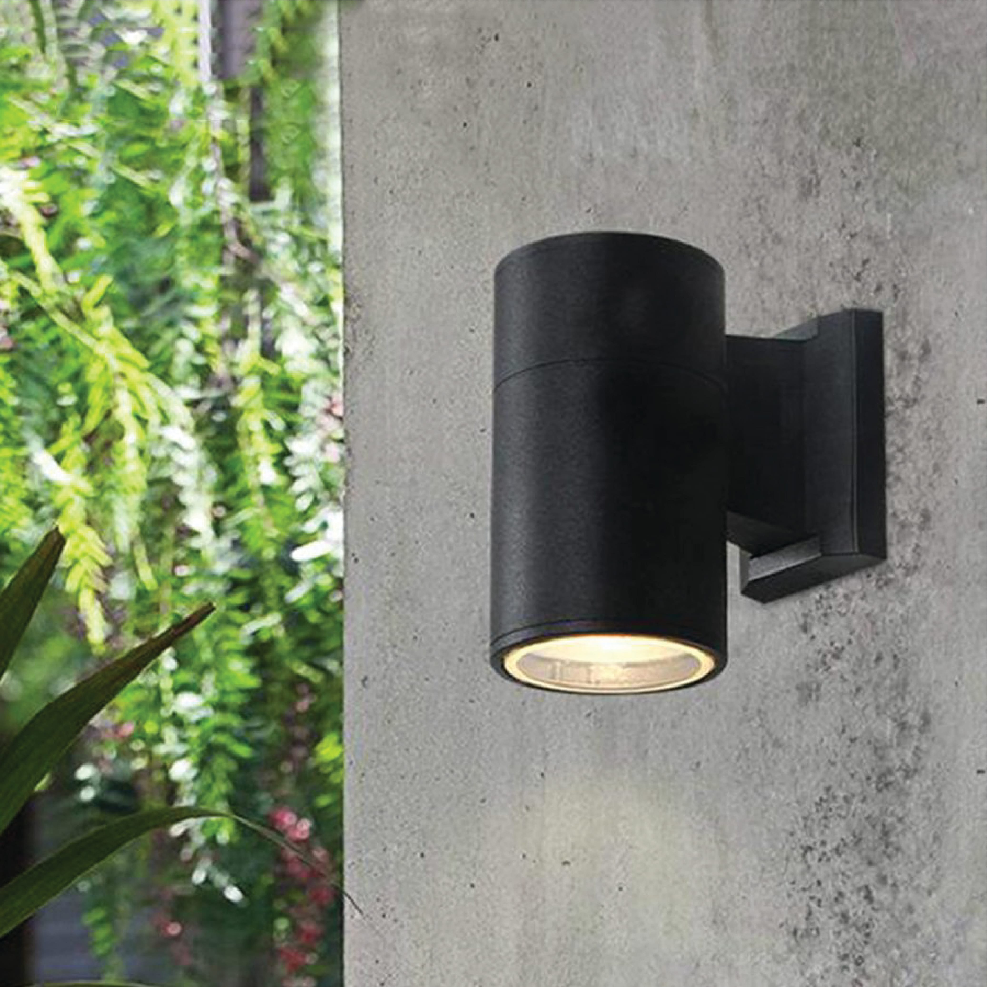 ไฟผนังภายนอก SL LIGHTING M3301 E27 ทรงกระบอก สีดำ แบบ 1 ทาง