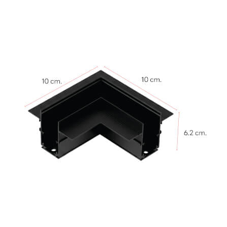 ข้อต่อรางไฟแทรคไลท์ แมกเนติก SL LIGHTING เข้ามุม แบบฝัง สีดำ_1