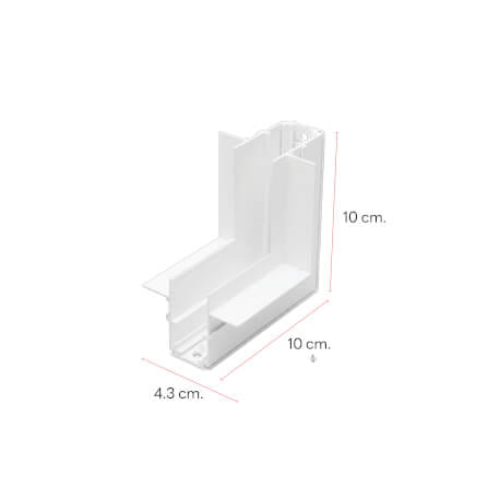 ข้อต่อรางไฟแทรคไลท์ แมกเนติก SL LIGHTING เข้ามุมผนังและเพดาน แบบฝังสีขาว_1