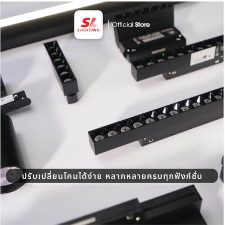 แทรคไลท์ LED แบบแม่เหล็ก SL LIGHTING MAGNETIC FLOOD LIGHT 20มม. 16 วัตต์ 48 โวลต์ WARM WHITE สีดำ_2