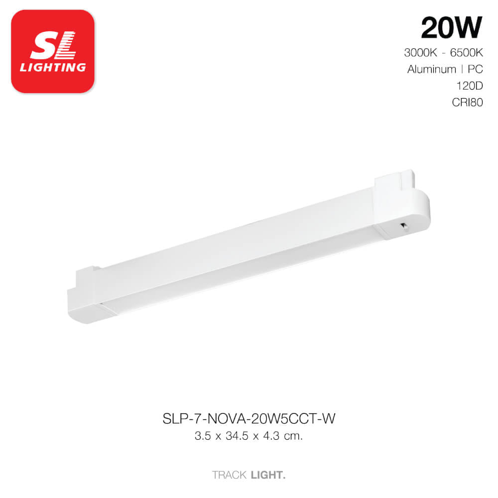แทรคไลท์ LED SL LIGHTING NOVA 20 วัตต์ 5CCT สีขาว