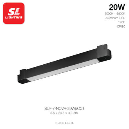 แทรคไลท์ LED SL LIGHTING NOVA 20 วัตต์ 5CCT สีดำ_1
