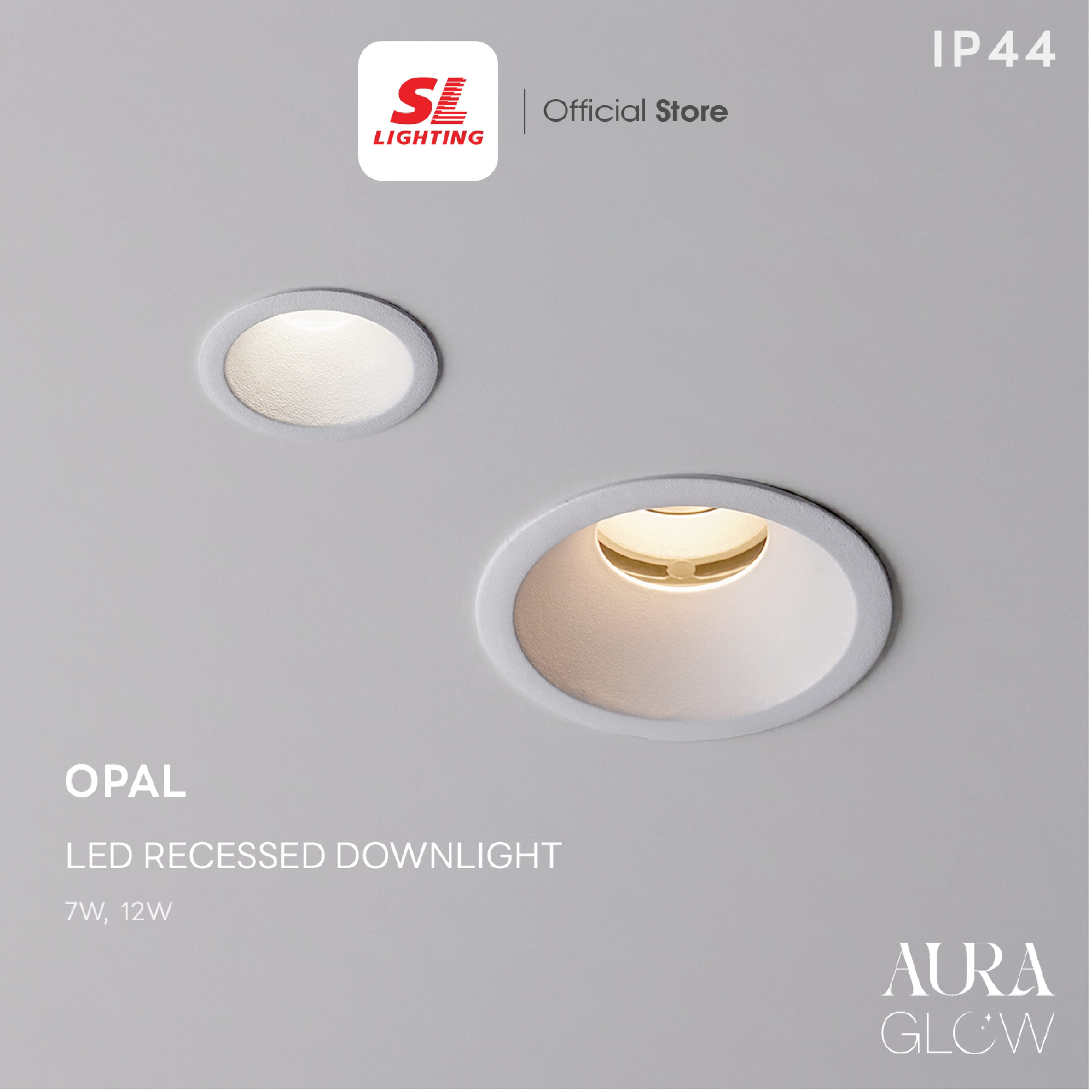 ดาวน์ไลท์ LED SL LIGHTING OPAL 9 วัตต์ COOL WHITE 55D IP44 สีขาว_1