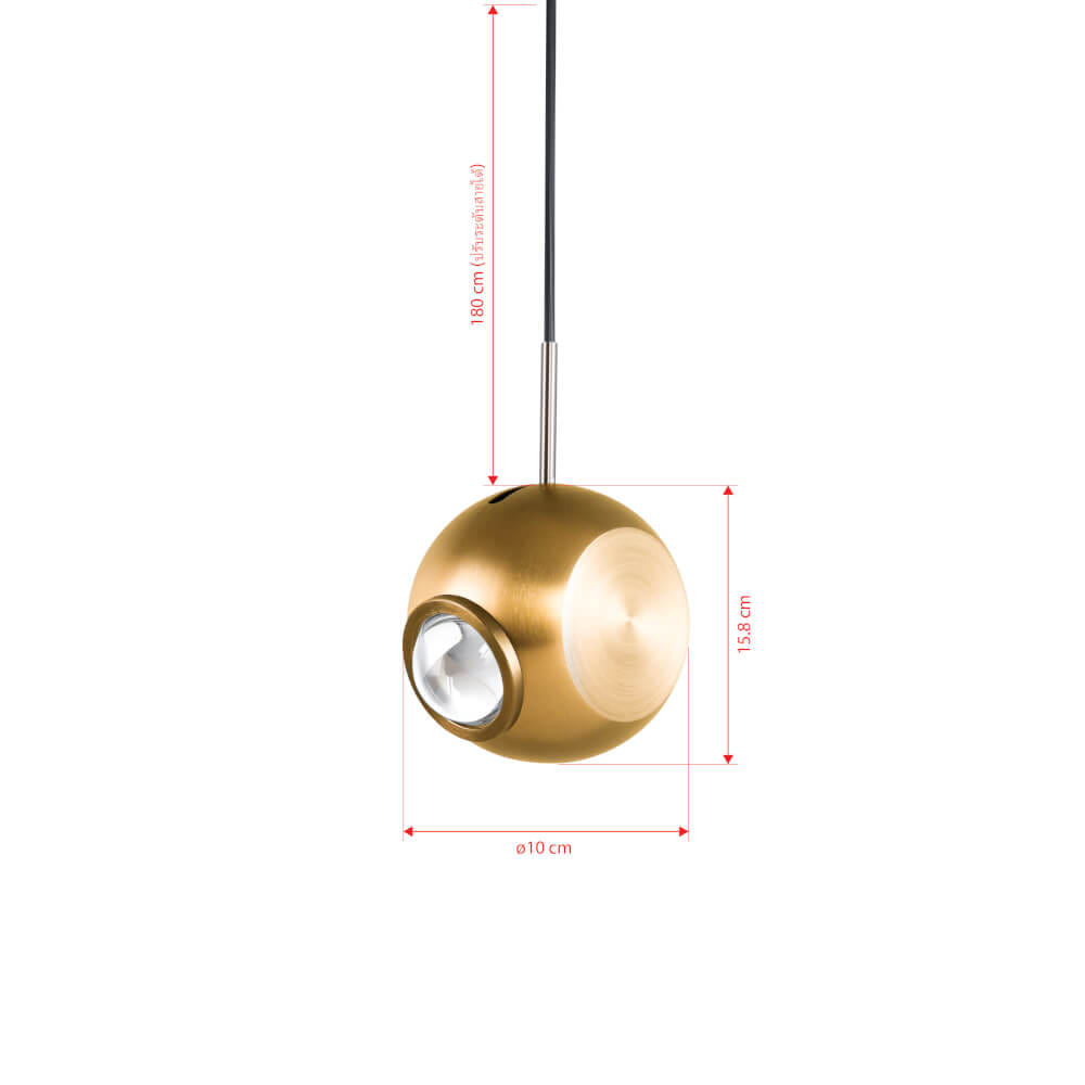 ไฟช่อ LED SL LIGHTING รุ่น ORI 6 วัตต์ แสงวอร์มไวท์ สีทองแชมเปญ 1 หัว