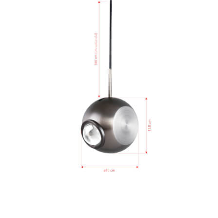 ไฟช่อ LED SL LIGHTING รุ่น ORI 6 วัตต์ แสงวอร์มไวท์ สีไทเทเนียม 1 หัว_1