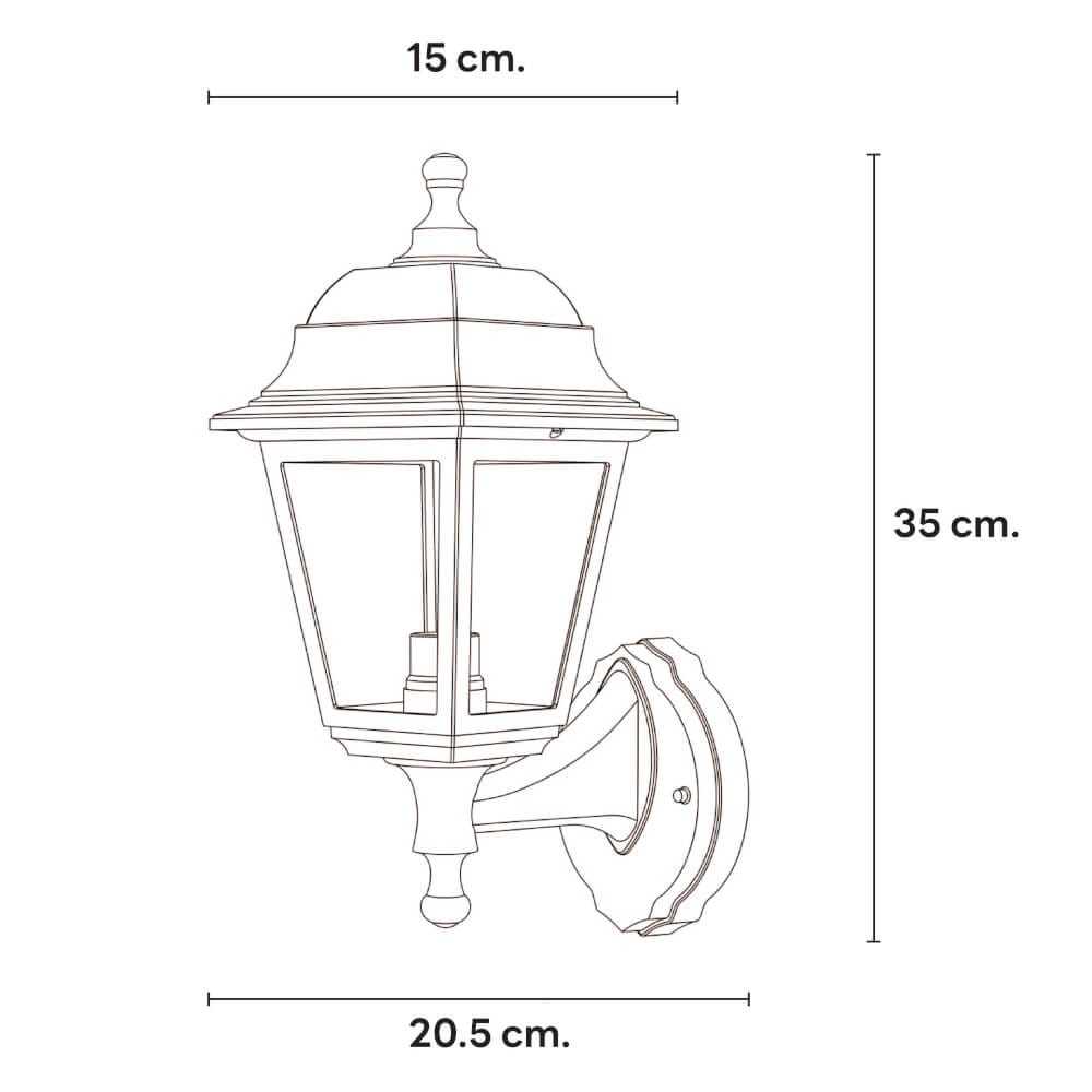 ไฟผนังภายนอก SL LIGHTING OUT-26 E27 สีดำ
