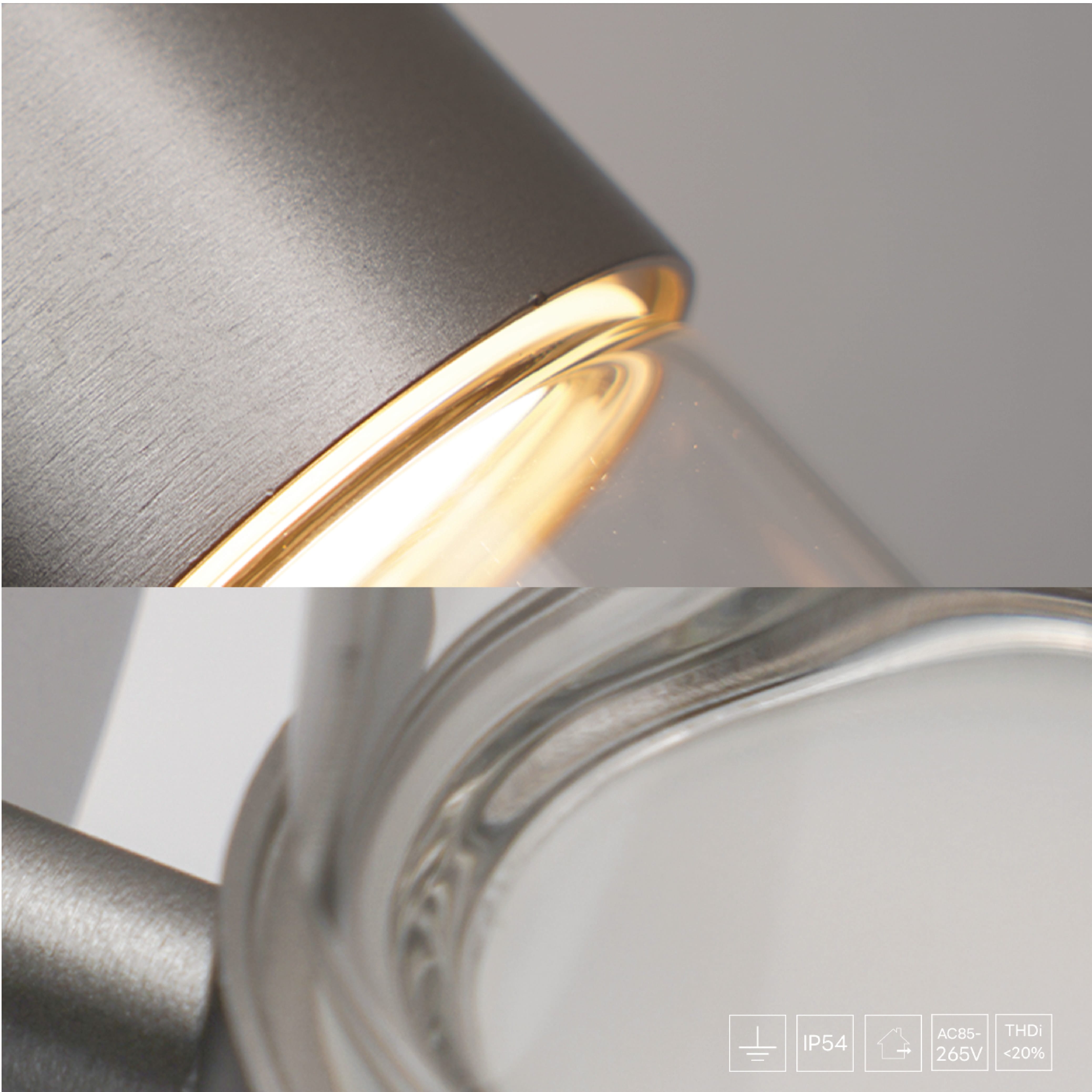 ไฟผนังภายนอก LED SL LIGHTING WHIRL PASSORN 8 วัตต์ WARM WHITE สีเงิน