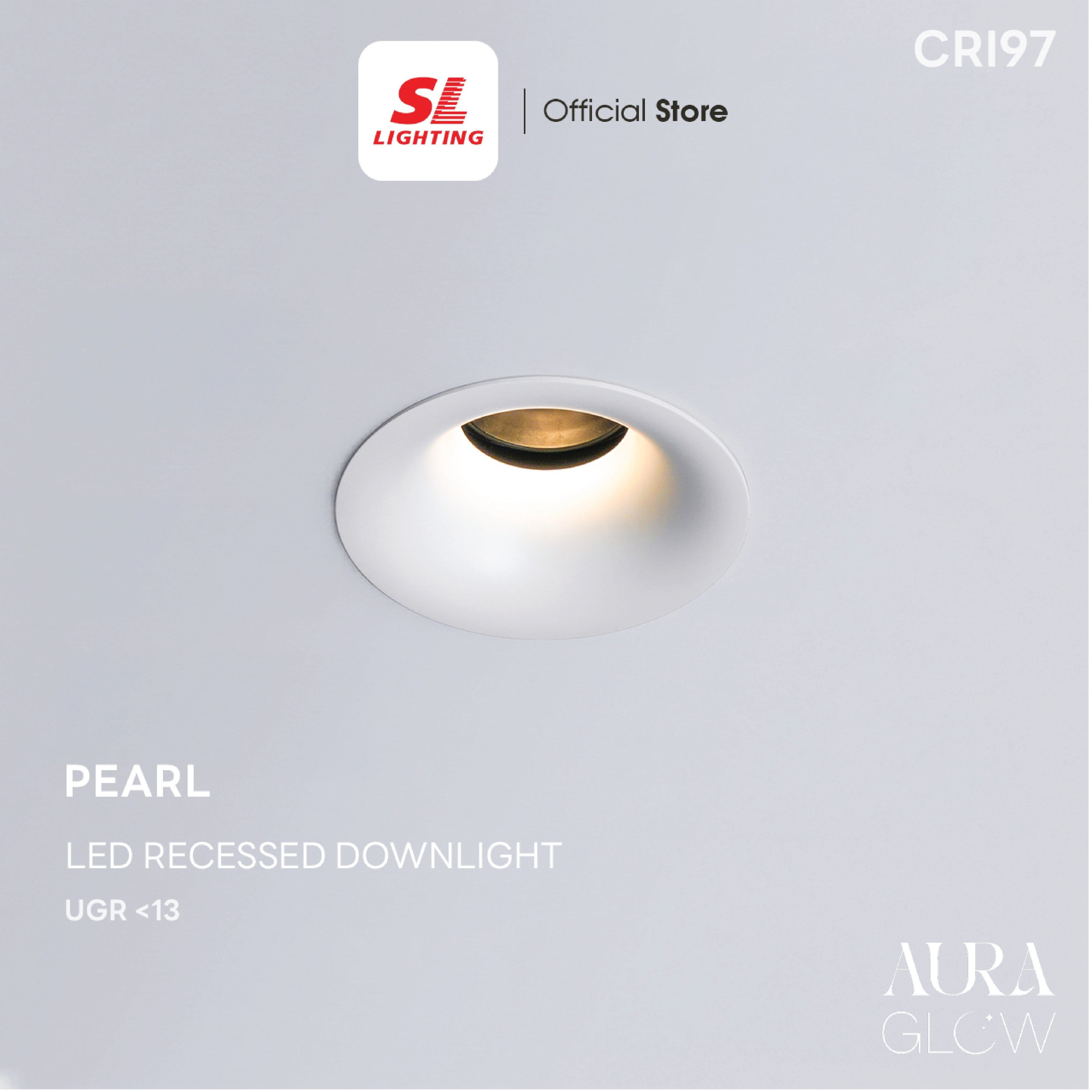 ดาวน์ไลท์ LED SL LIGHTING PEARL 12 วัตต์ WARM WHITE สีขาว