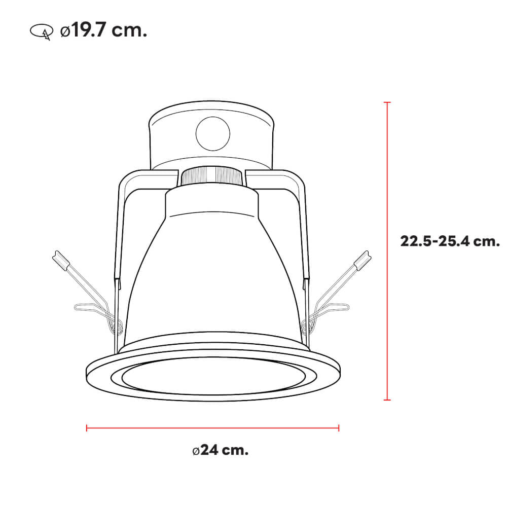 ดาวน์ไลท์ SL LIGHTING PHOTON 8 นิ้ว ทรงกลม สีขาว (รีเฟล็กเตอร์สีเงิน)