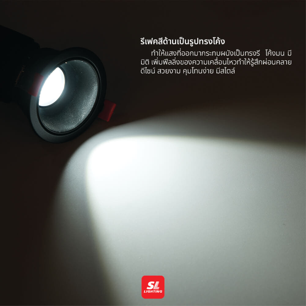 ดาวน์ไลท์ SL LIGHTING PLUTO สีขาว/ดำ สี่เหลี่ยม