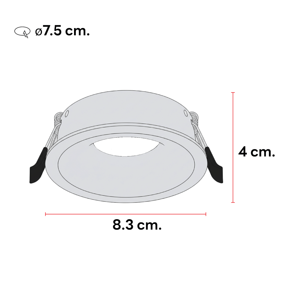 ดาวน์ไลท์ SL LIGHTING QUARTZ สีขาว กลม
