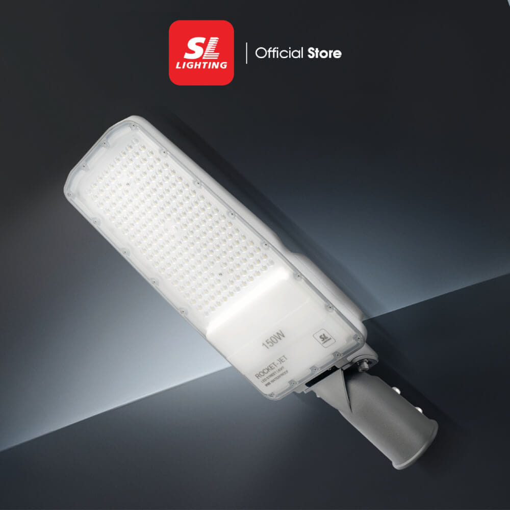 ไฟถนน LED SL LIGHTING ROCKET-JET 150 วัตต์ DAYLIGHT สีเทา