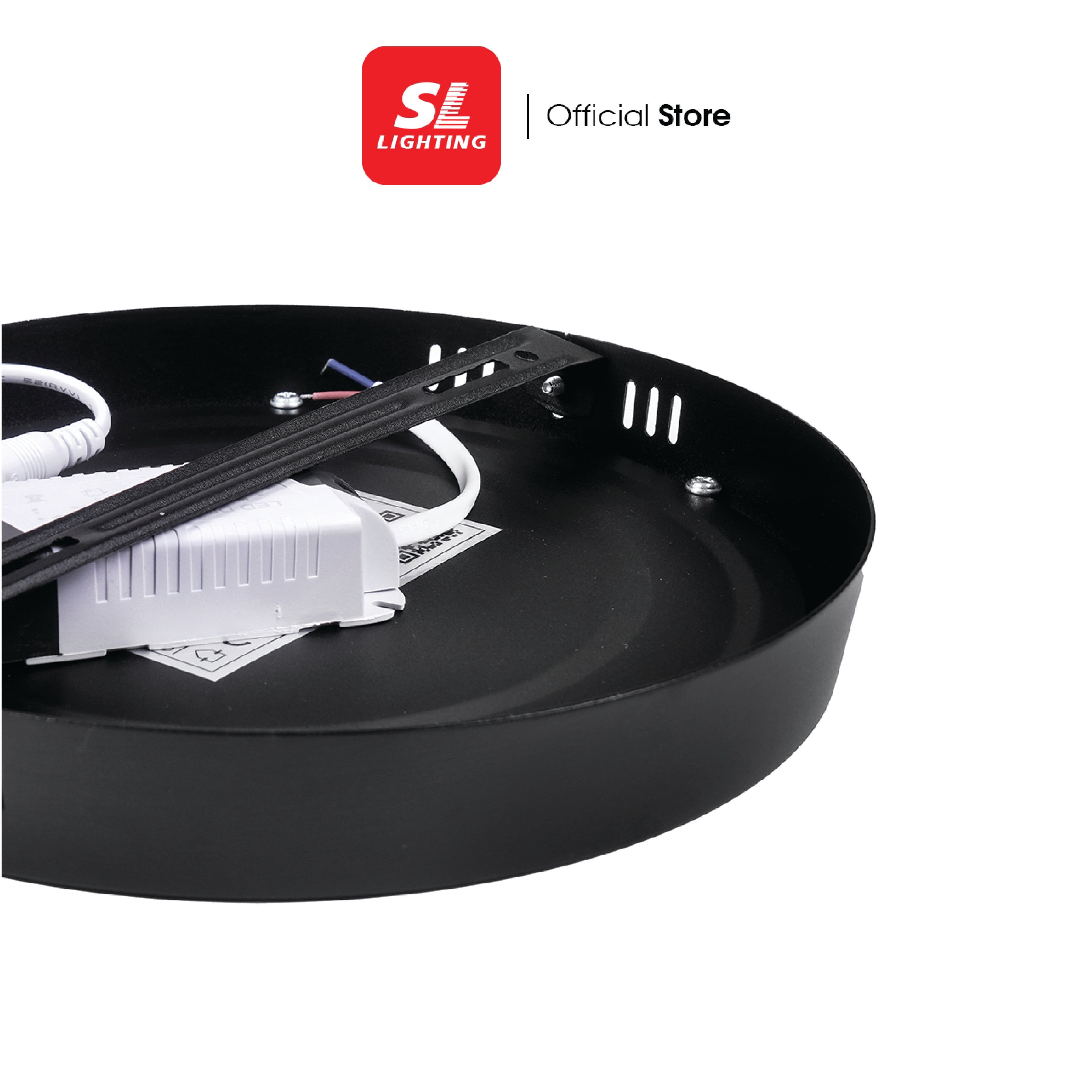 ดาวน์ไลท์ LED SL LIGHTING SATURN-SM กลม 18 วัตต์ DAYLIGHT สีดำ