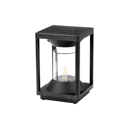 ไฟหัวเสา SOLAR SL LIGHTING SCB8163 2 วัตต์ WARM WHITE สีดำ_0