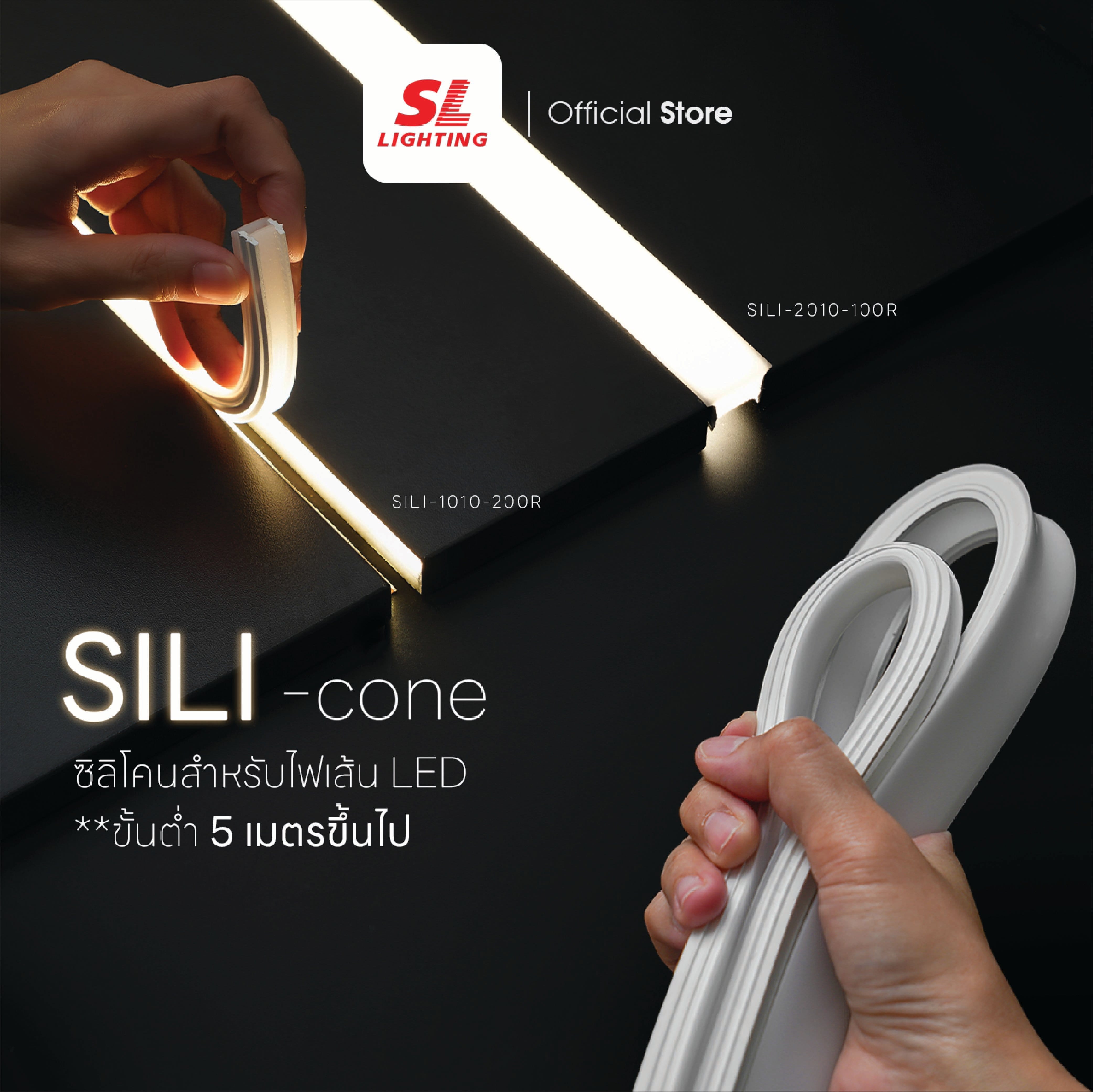 รางไฟเส้นซิลิโคน SL LIGHTING  SILI-2010 1 เมตร 20X10MM. สีขาว_1