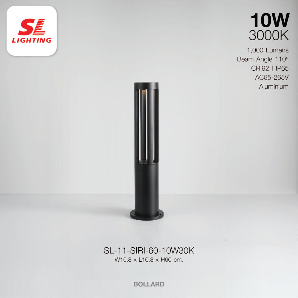 ไฟทางเดิน LED SL LIGHTING SIRI 10 วัตต์ WARM WHITE สีดำ