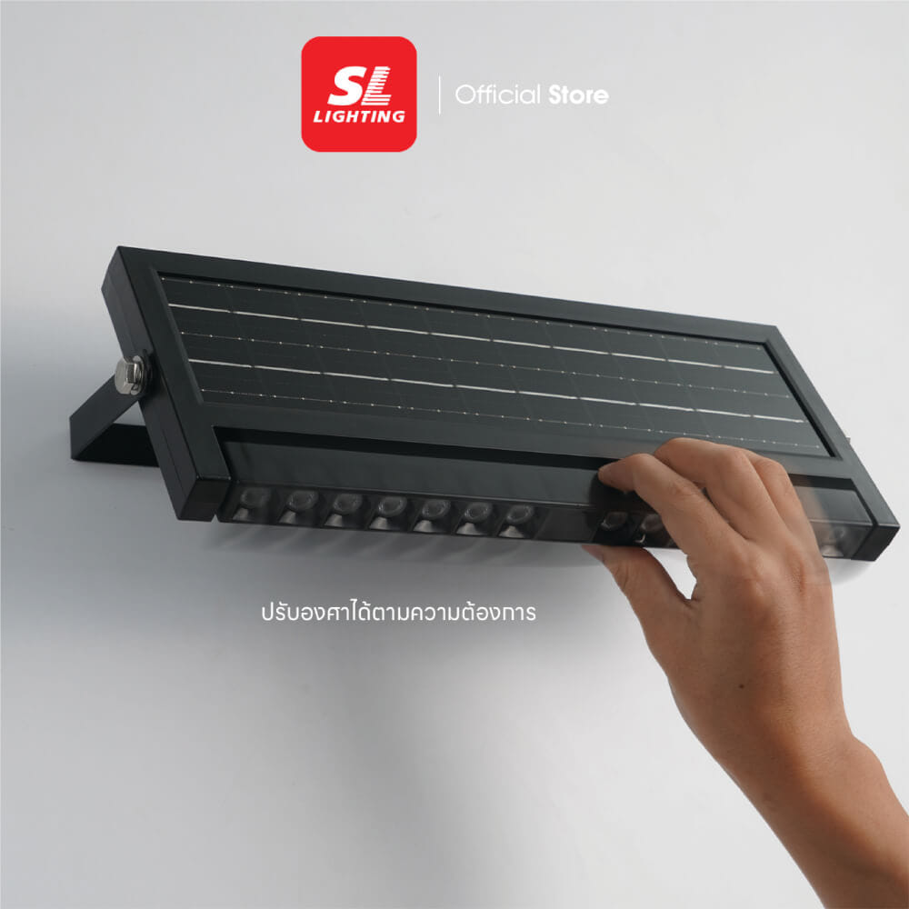 ไฟผนังภายนอก SOLAR SL LIGHTING GRILL 18 วัตต์ WHITE/COOL WHITE/DAY LIGHT สีดำ_1