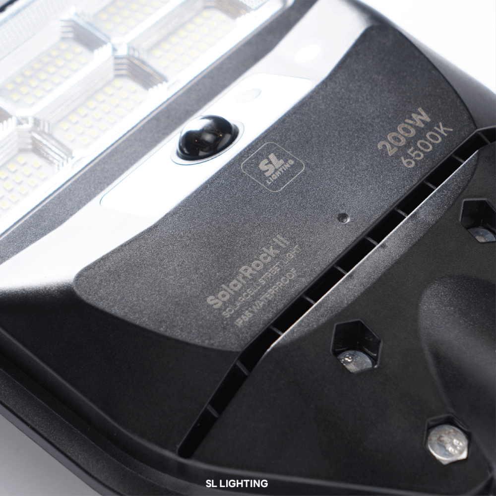 ไฟถนน SOLAR SL LIGHTING SOLARROCKII 200 วัตต์ DAYLIGHT สีดำ
