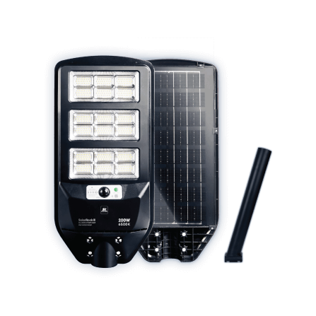 ไฟถนน SOLAR SL LIGHTING SOLARROCKII 200 วัตต์ DAYLIGHT สีดำ_0