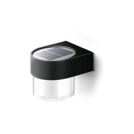 ไฟผนังภายนอก SOLAR SL LIGHTING RPC 2 วัตต์ WARM WHITE/DAY LIGHT ทรงกลม สีดำ_0