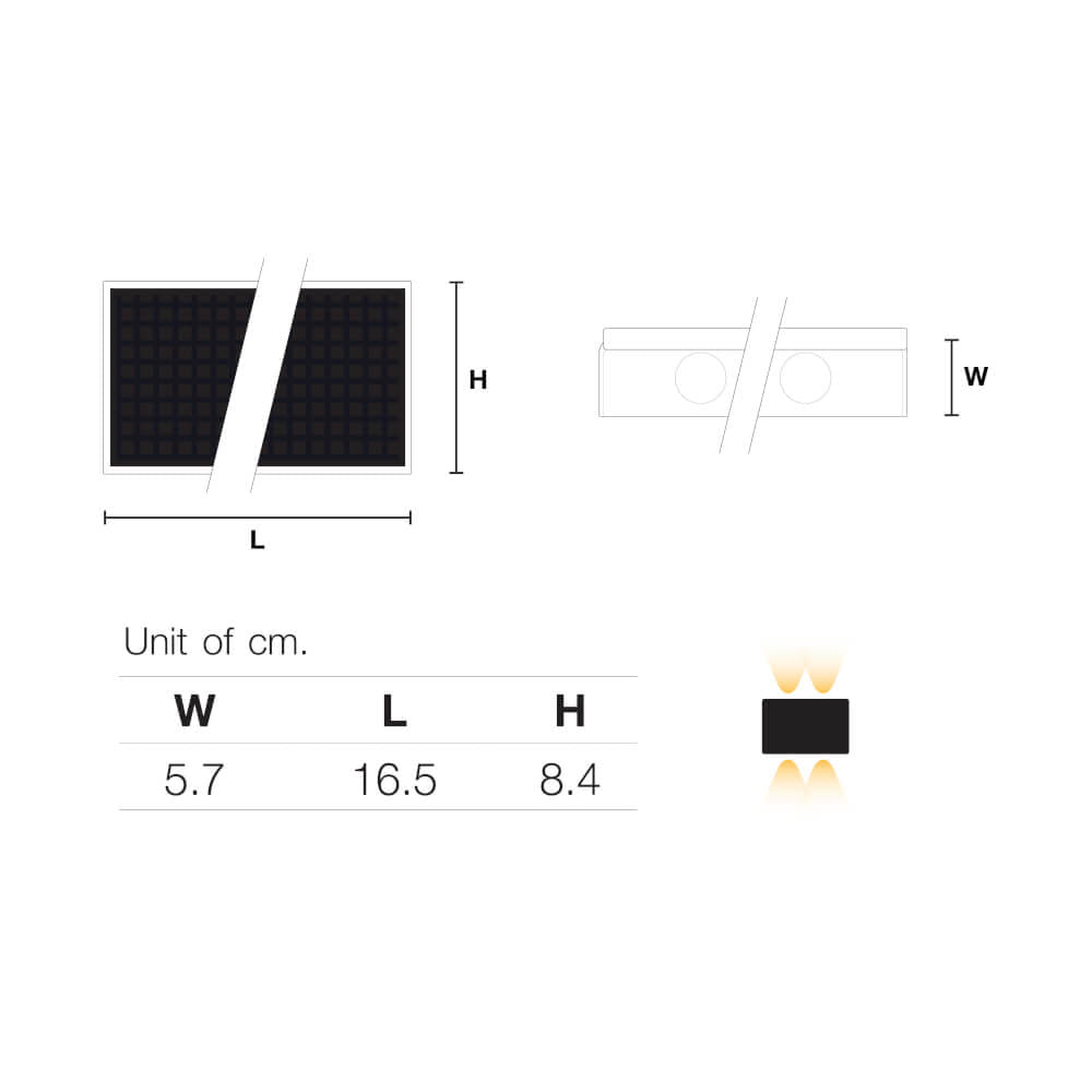 ไฟผนังภายนอก SOLAR SL LIGHTING WASH 4 วัตต์ WARM WHITE สีดำ_4