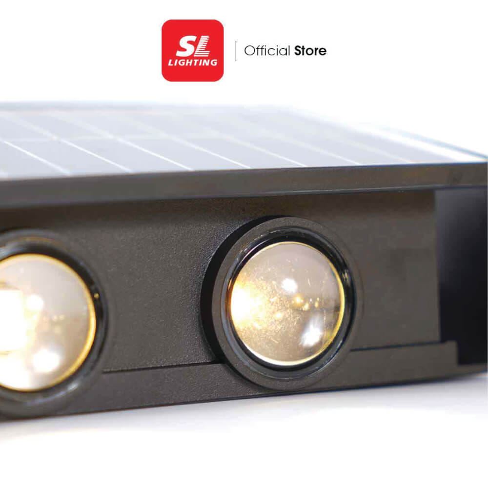 ไฟผนังภายนอก SOLAR SL LIGHTING WASH 6 วัตต์ WARM WHITE สีดำ_1