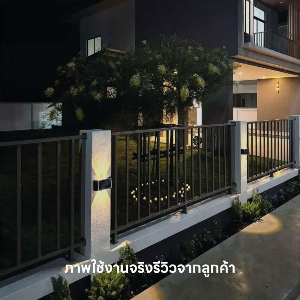 ไฟผนังภายนอก SOLAR SL LIGHTING WASH 6 วัตต์ WARM WHITE สีดำ_2