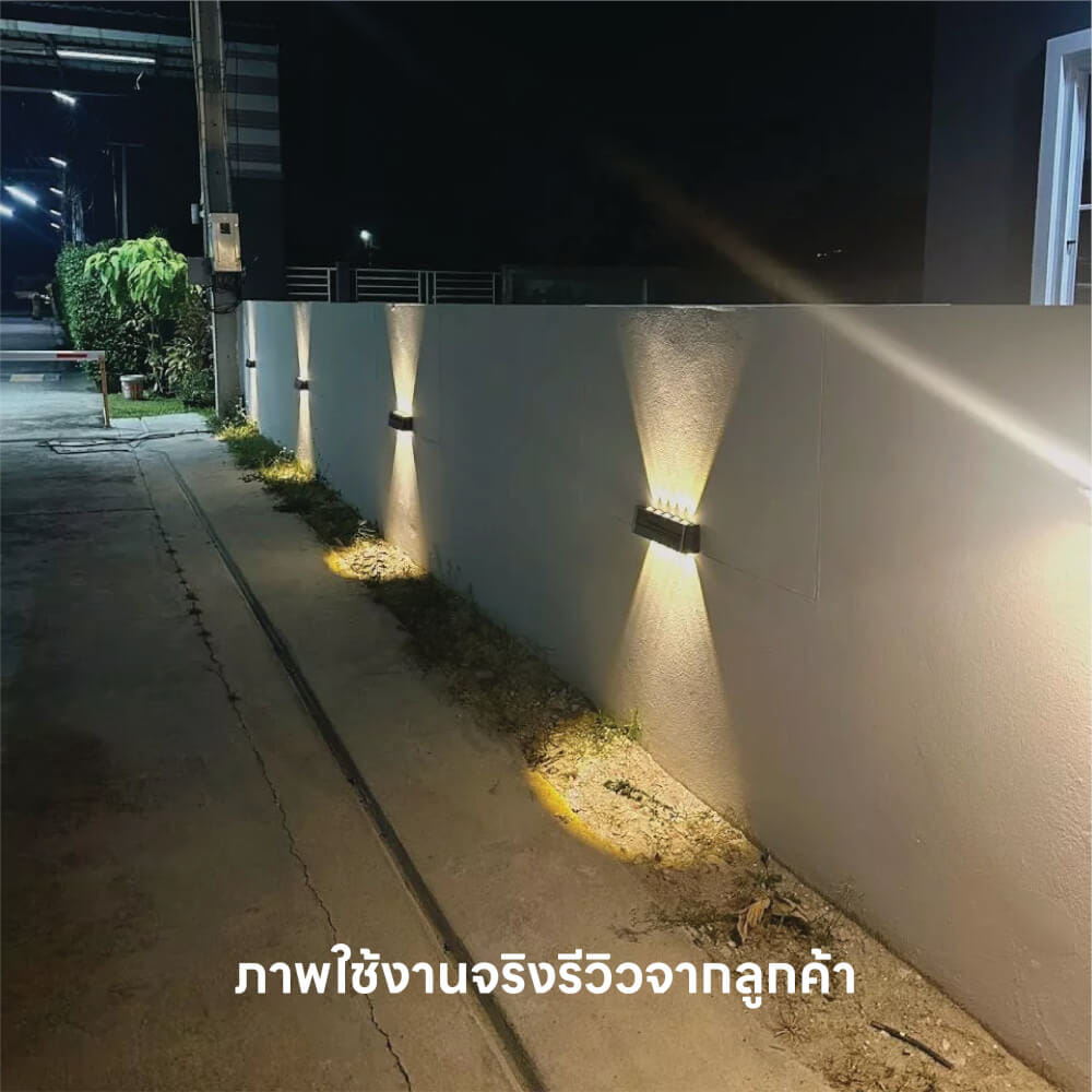 ไฟผนังภายนอก SOLAR SL LIGHTING WASH 6 วัตต์ WARM WHITE สีดำ_3