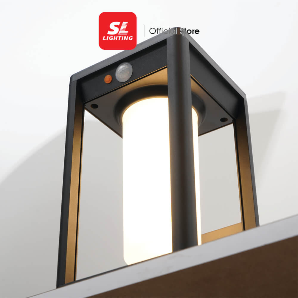 ไฟผนังภายนอก SOLAR SL LIGHTING P10W 10 วัตต์ WARM WHITE/COOL WHITE/DAY LIGHT สีดำ_2