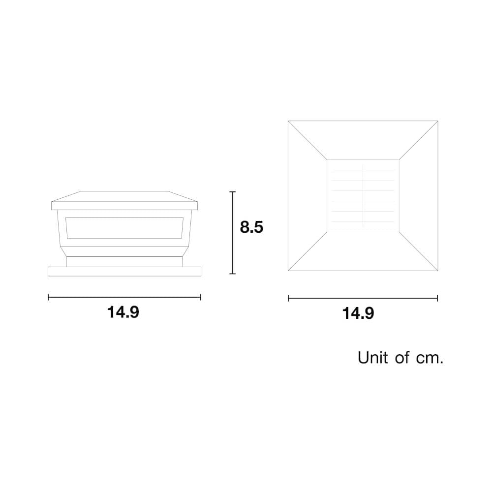 ไฟหัวเสา SOLAR SL LIGHTING SOLARZEN 2 วัตต์ WARM WHITE สีใส