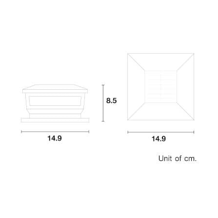 ไฟหัวเสา SOLAR SL LIGHTING SOLARZEN 2 วัตต์ WARM WHITE สีใส_3