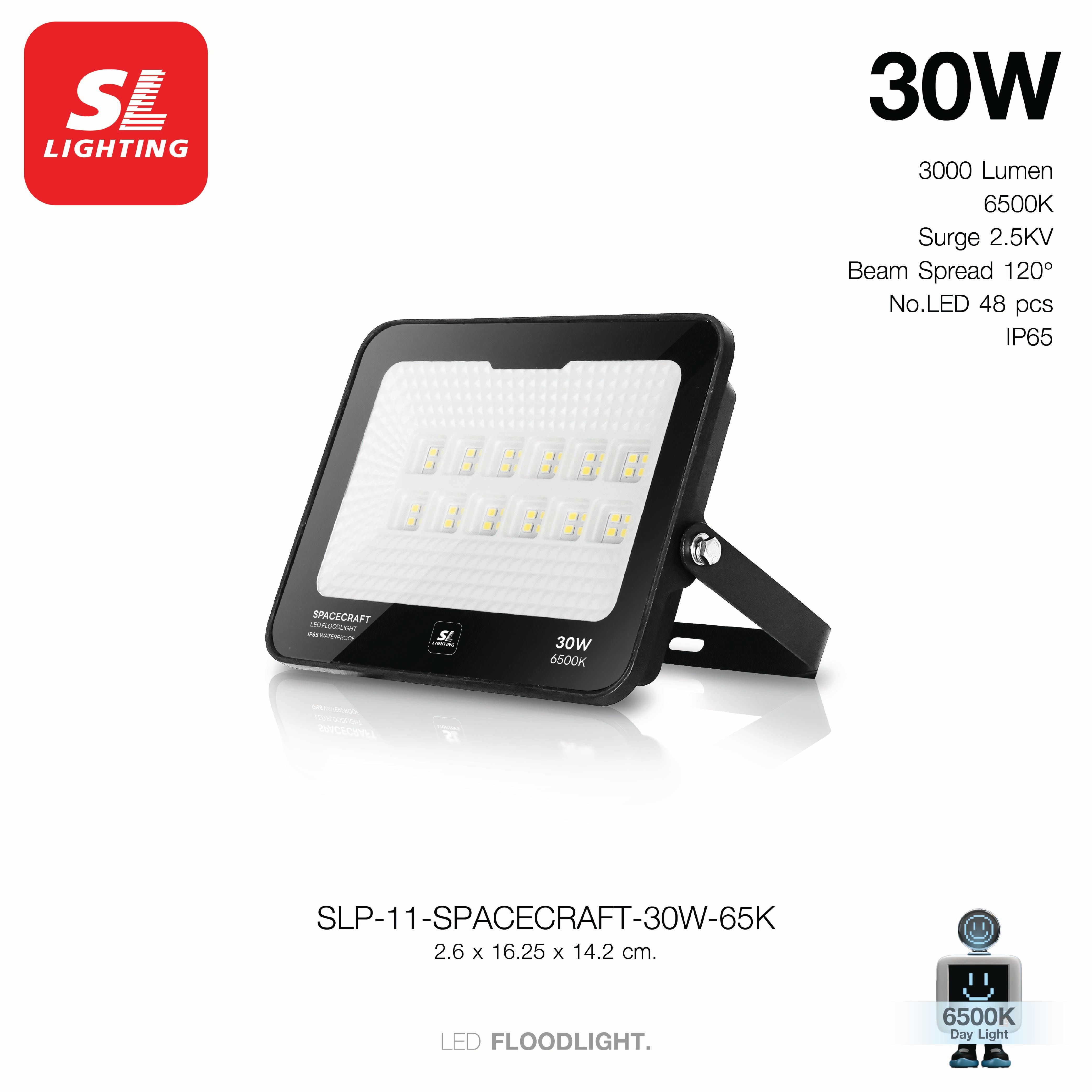 สปอตไลท์ LED SL LIGHTING SPACECRAFT 30 วัตต์ DAYLIGHT สีดำ_5