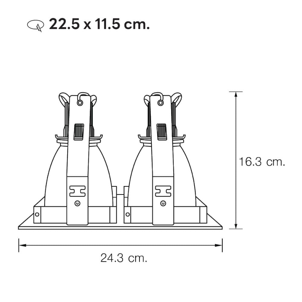 ดาวน์ไลท์ SL LIGHTING 634-2 ทรงสี่เหลี่ยม สีขาว