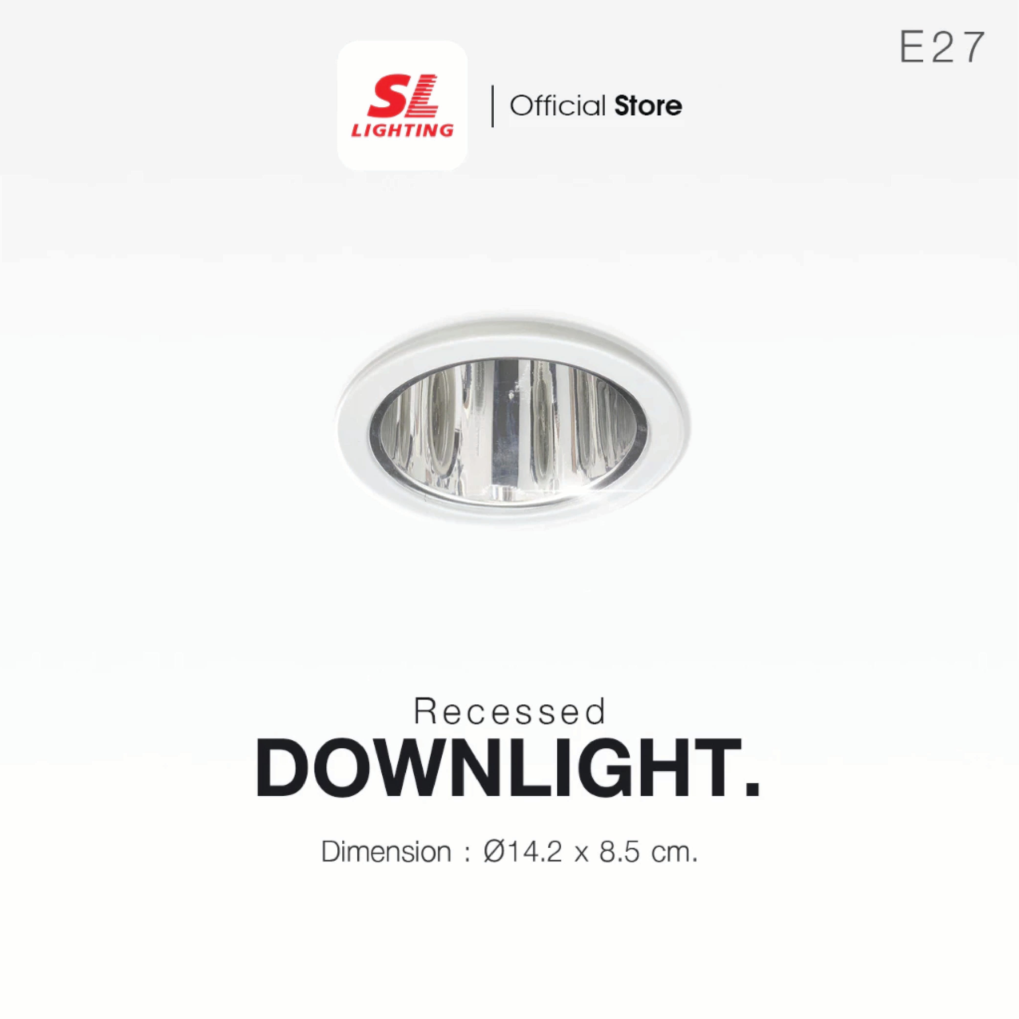 ดาวน์ไลท์ SL LIGHTING 656 E27 กลม สีขาว_3