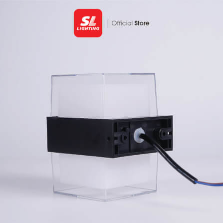 ไฟผนังภายนอก LED SL LIGHTING TER-04-2SQ 8 วัตต์ WARM WHITE สีดำ_1