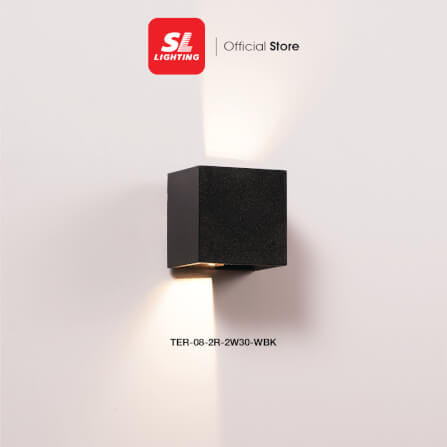 ไฟผนังภายนอก LED SL LIGHTING TER-08-2R 2 วัตต์ WARM WHITE สีดำ_5