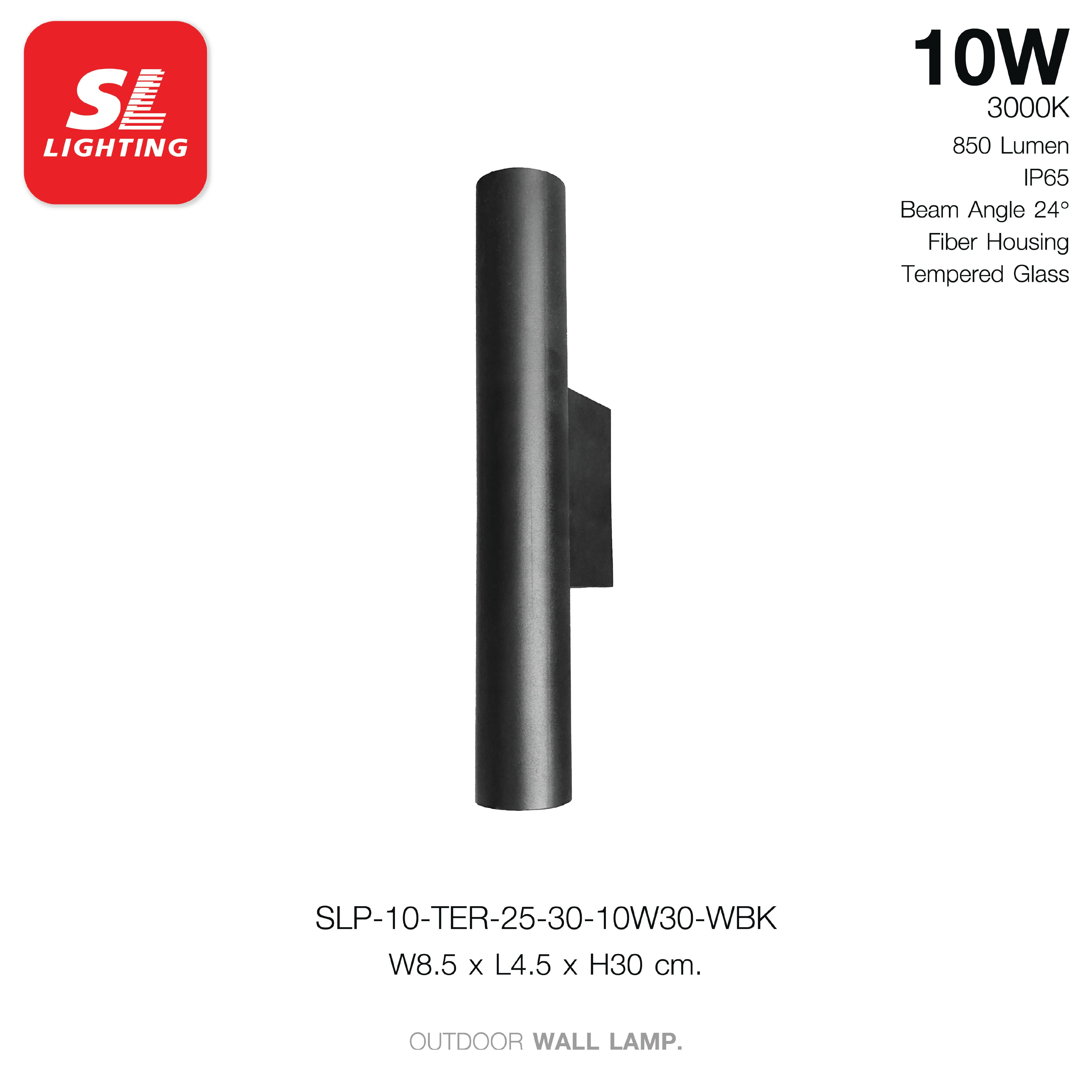 ไฟผนังภายนอก LED SL LIGHTING TER-25 10 วัตต์ 30ซม.WARM WHITE สีดำ_5
