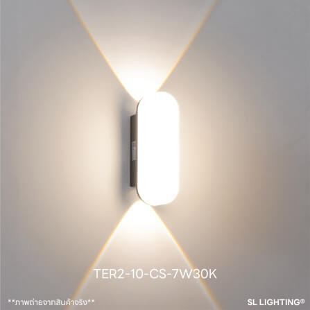ไฟผนังภายนอก LED SL LIGHTING TER2-CS 7 วัตต์ WARM WHITE สีดำ_4