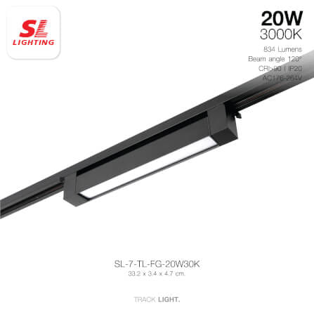 แทรคไลท์ LED SL LIGHTING TL-FG 20 วัตต์ WARM WHITE สีดำ_1