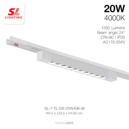 แทรคไลท์ LED SL LIGHTING TL-GS 20 วัตต์ COOL WHITE สีขาว_1