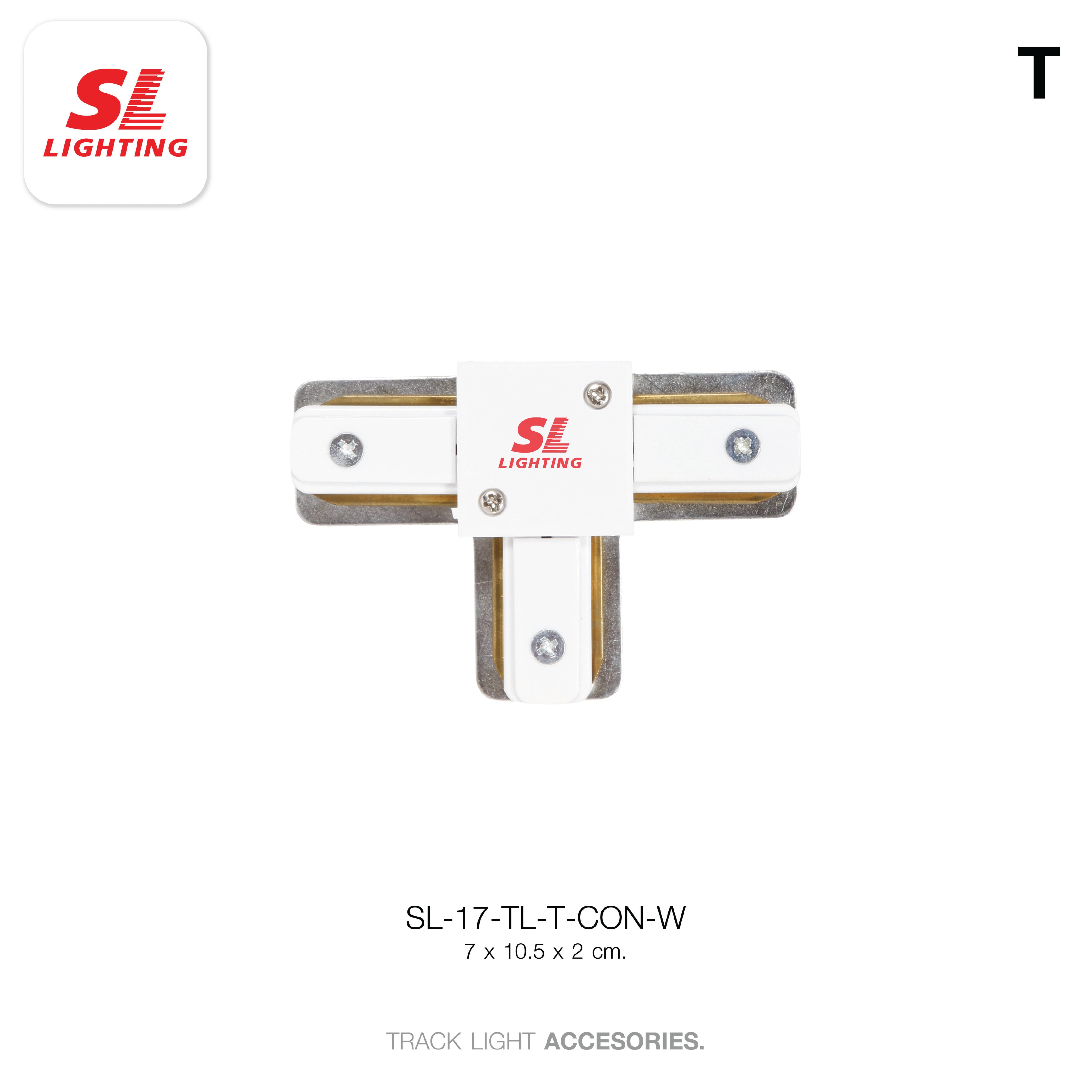 ข้อต่อรางไฟแทรคไลท์ SL LIGHTING TL-T 3 ทาง สีขาว