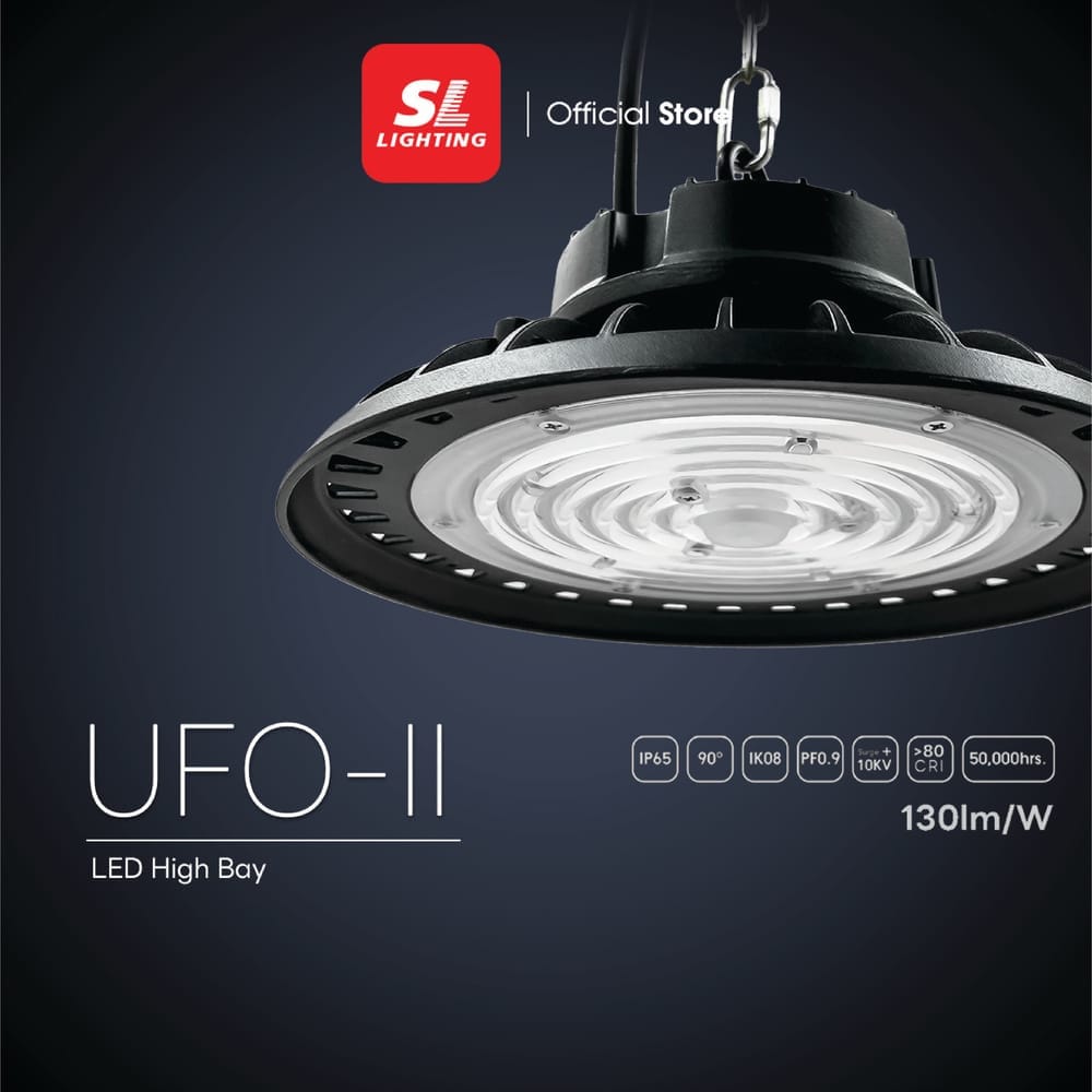โคมไฮเบย์ LED LEOPARD SL LIGHTING 100 วัตต์ DAYLIGHT สีดำ