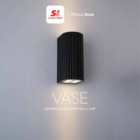 ไฟผนังภายนอก LED SL LIGHTING VASE 8 วัตต์ WARM WHITE สีดำ_5