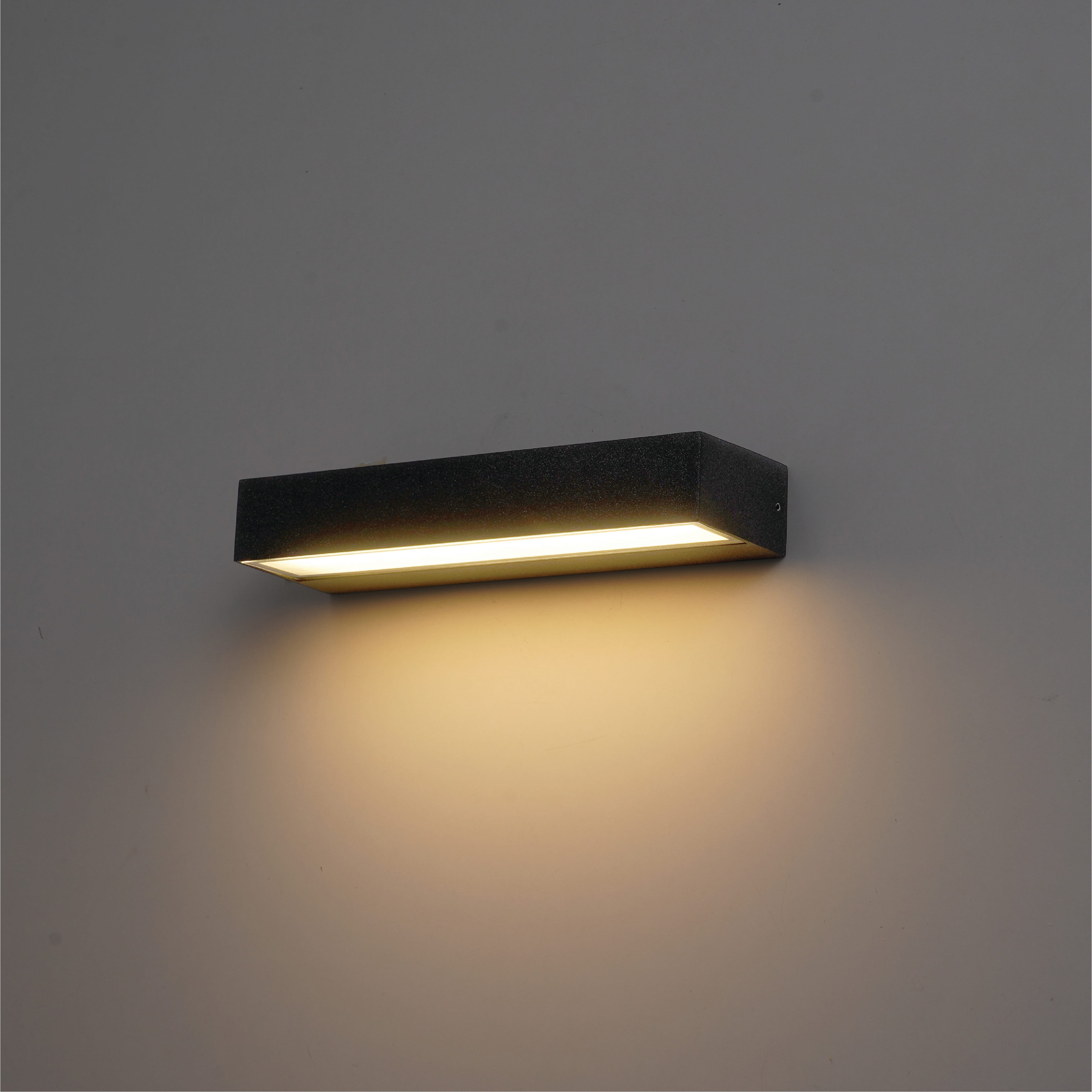 ไฟผนังภายนอก LED SL LIGHTING VELORA 12 วัตต์ ส่อง 1 ทาง WARM WHITE สีดำ