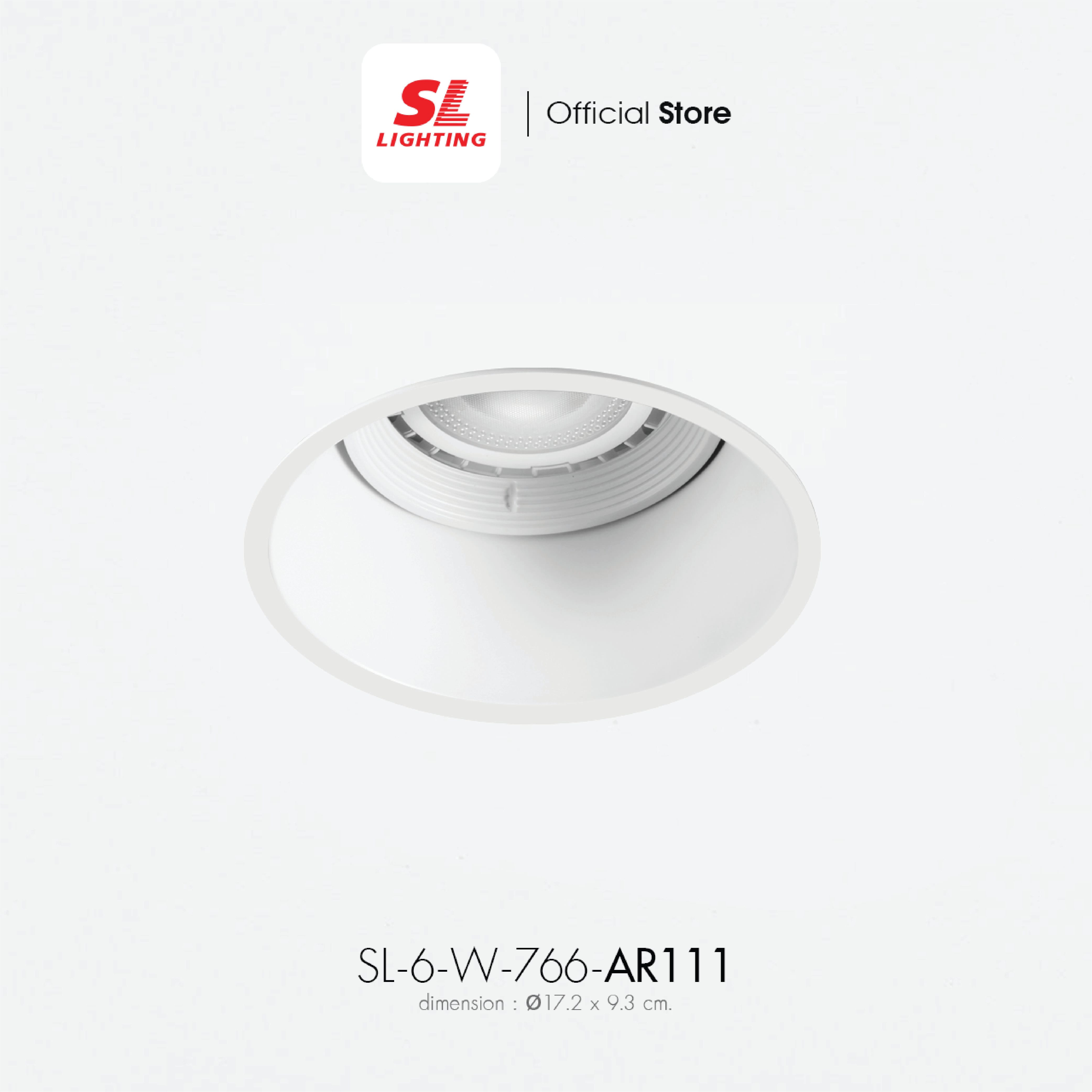 ดาวน์ไลท์ SL LIGHTING 766 AR111 7 นิ้ว ทรงกลม สีขาว