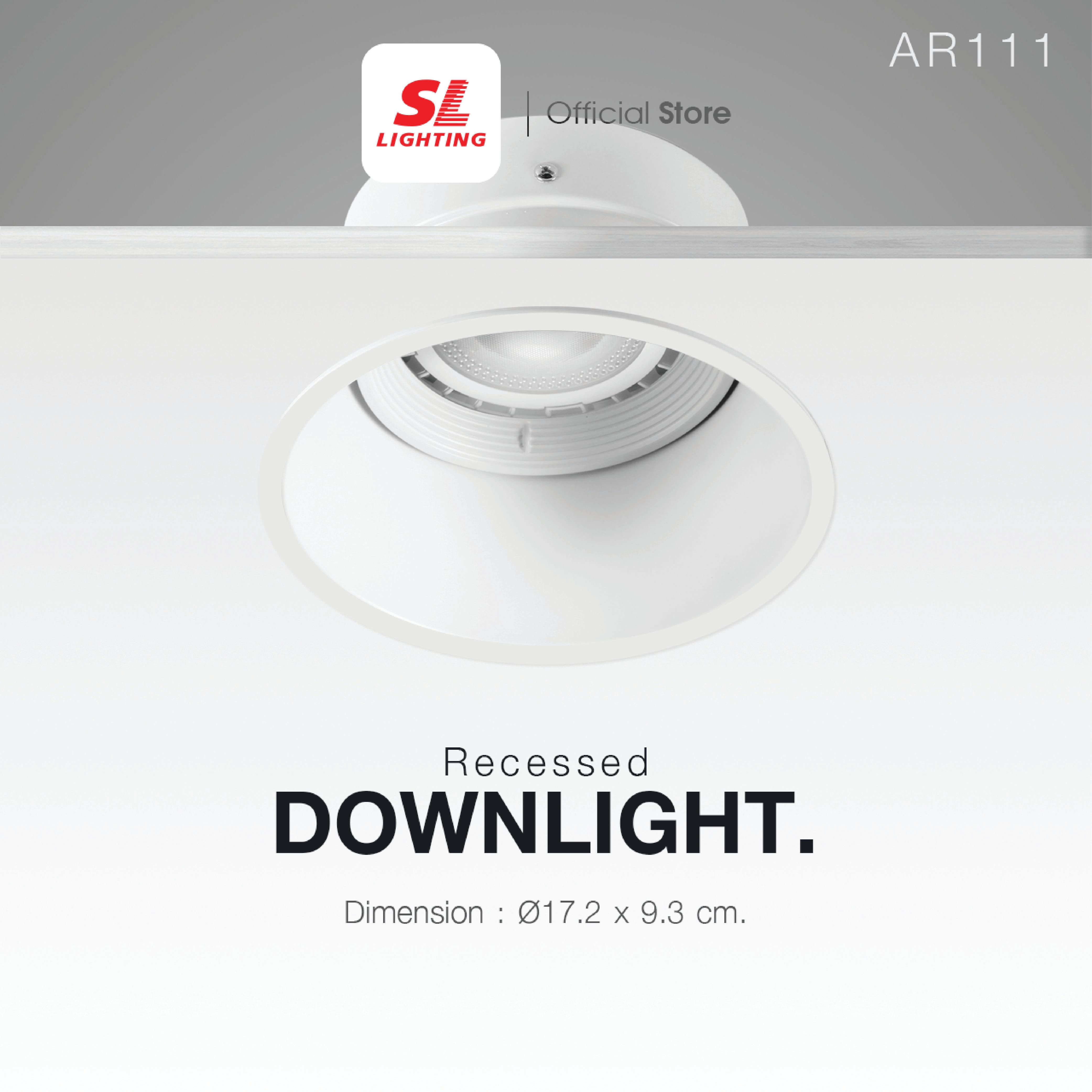 ดาวน์ไลท์ SL LIGHTING 766 AR111 7 นิ้ว ทรงกลม สีขาว_4