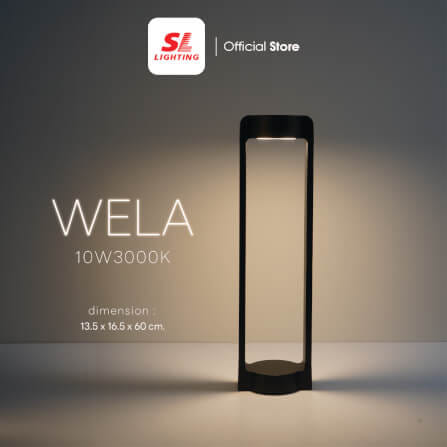 ไฟทางเดิน LED SL LIGHTING WELA 10 วัตต์ WARM WHITE สีดำ_5