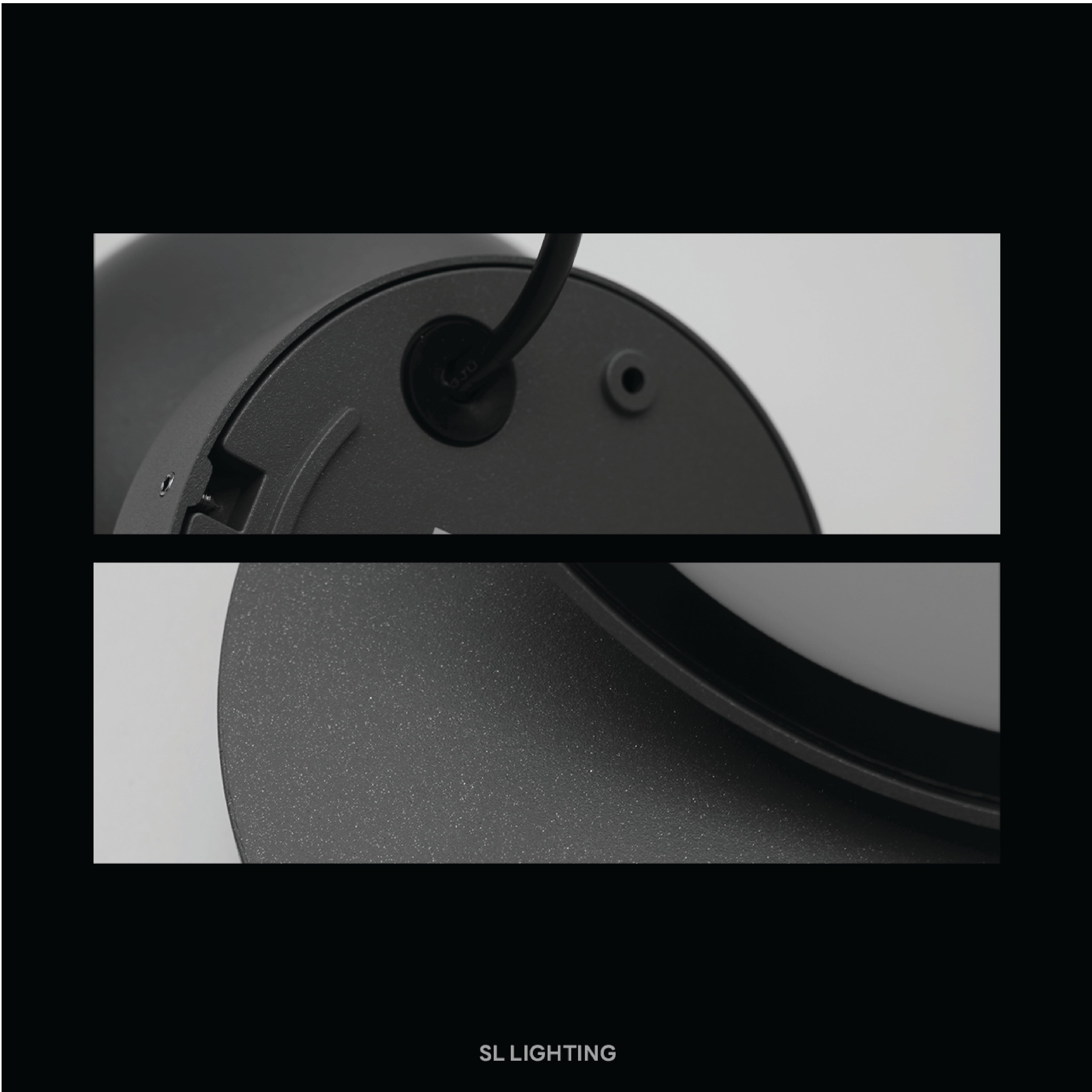 ไฟผนังภายนอก LED SL LIGHTING WHIRL 15 วัตต์ WARM WHITE สีเทา