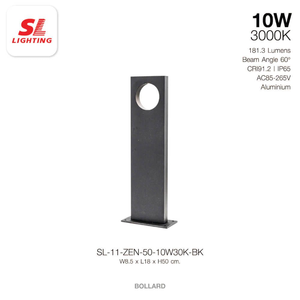 ไฟทางเดิน LED SL LIGHTING ZEN 10 วัตต์ WARM WHITE สีดำ