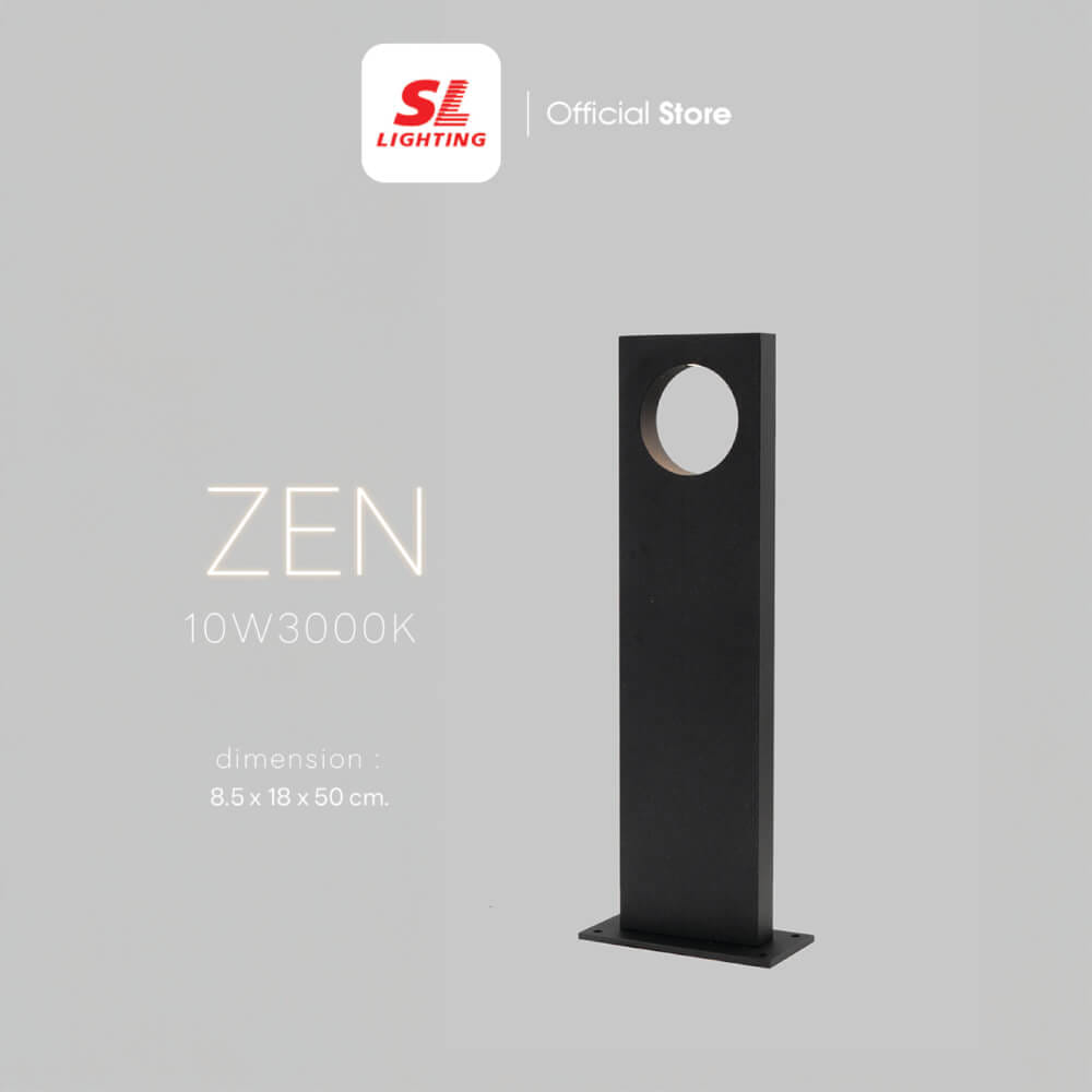 ไฟทางเดิน LED SL LIGHTING ZEN 10 วัตต์ WARM WHITE สีดำ